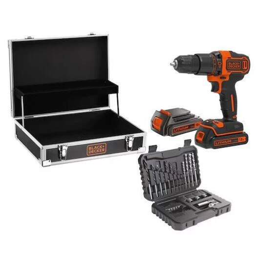 کیت دریل شارژی ۱۸ ولت Black & Decker مدل BDCHD18B2FC-QW؛ عکس اصلی 1