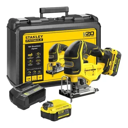 ارّه عمودبر شارژی ۱۸ ولت براشلس Stanley مدل SFMCS650M2K-QW با کیف BMC و متعلقات؛ عکس اصلی 1