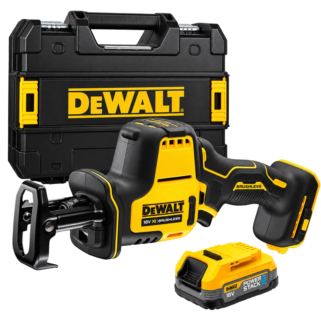 اره افقی‌بر شارژی دیوالت DCS369E1T-XJ با باتری POWERSTACK و کیف