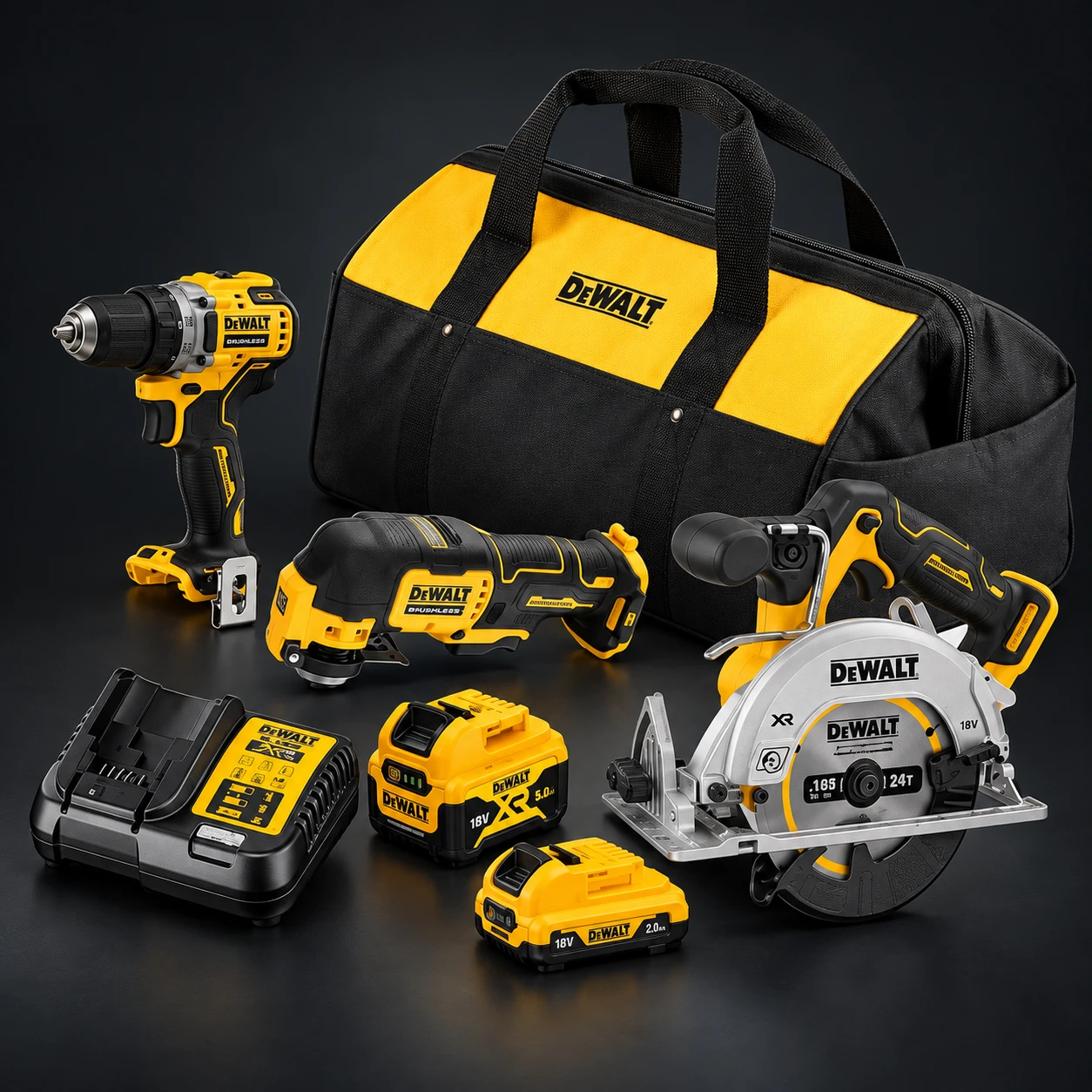 ست سهتکه شارژی ۱۲ ولت DeWALT